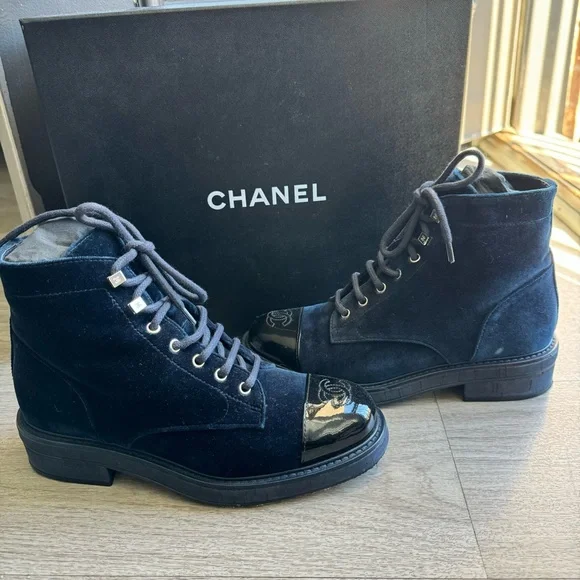Chanel Moto/Combat Boots Sz 38US 8 - Picture 3 of 9